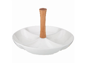 Менажница lefard native 4 сек. с дерев. ручкой 25*25*16,5 см (кор=8шт.)