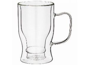 Кружка с двойными стенками double-wall 350 мл. диаметр=9 см. высота=14.5 см (кор=24шт.)