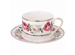 Чайная пара lefard melody of roses 250 мл (кор=24наб.)