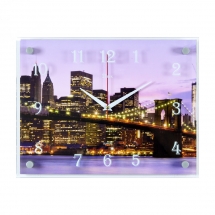 Часы настенные Манхэттенский мост ночью