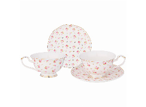 Чайный набор lefard sonnet in roses на 2 пер. 4 пр. 270 мл (кор=12наб.)