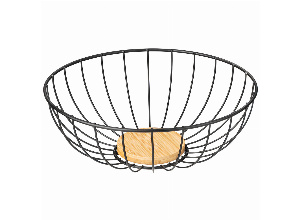 Фруктовница agness металлическая цвет: black, 25х9 см