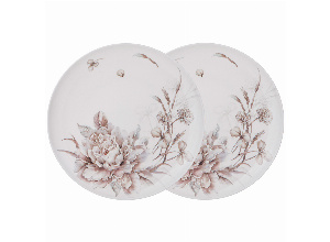 Набор тарелок обеденных lefard white flower 2 шт. 25,5 см (кор=12наб.)
