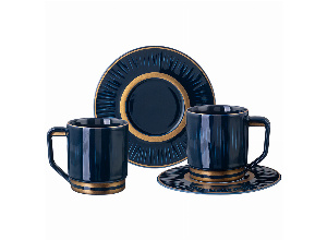 Чайный набор lefard herbal на 2 пер. 4 пр. 250 мл синий (кор=12наб.)