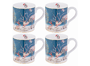 Набор кружек lefard christmas 4 шт. 230 мл печворк (кор=12наб.)