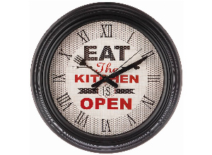 Часы настенные кварцевые chef kitchen диаметр=31 см. диаметр циферблата=22,5 см. цвет:черный (кор