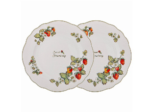 Набор тарелок обеденных lefard strawberry 2 шт. 25,5 см (кор=9наб.)