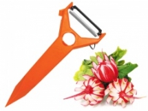 Нож-овощечистка треугольный оранжевый	