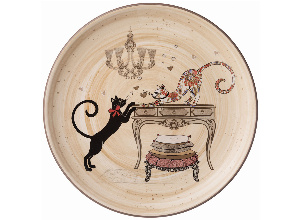 Тарелка закусочная agness парижские коты 21*2,5 см (кор=24шт.)