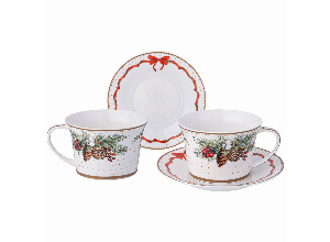 Чайный набор lefard celebration на 2 пер. 4 пр. 250 мл (кор=12наб.)