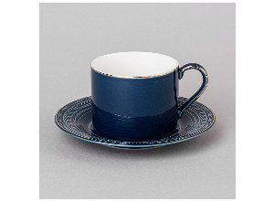 Чайная пара lefard top style 250 мл синяя (кор=36наб.)