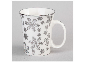 Кружка lefard 310мл серебро снежинки мал уп=12шт
