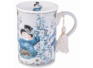 Кружка lefard christmas 320 мл снеговик (кор=36шт.)