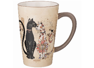 Кружка agness парижские коты 13,5*9,5*14,5 см 530 мл (кор=24шт.)