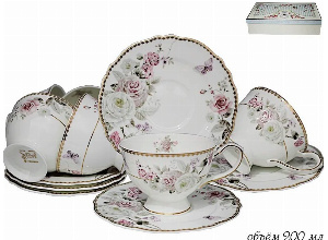 108-219 Чайный набор 12пр., 200 мл ПИОНЫ в под.уп.(х6)Фарфор