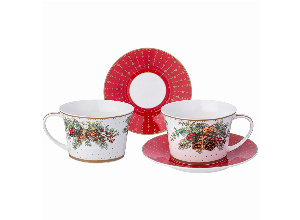 Чайный набор lefard celebration на 2 пер. 4 пр. 250 мл (кор=12наб.)