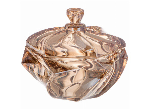 Блюдо с крышкой bohema amber диаметр=17 см высота=15,5 см