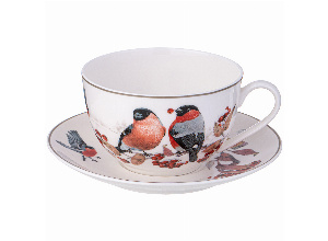Чайная пара lefard лесная сказка снегири 300 мл (кор=-24наб.)