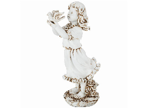 Фигурка девочка с голубем высота 49 см цвет: антик