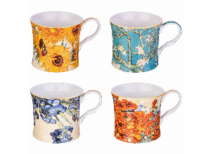 Набор кружек lefard art collection (в. ван гог) 4 шт. 280 мл (кор=12наб.)