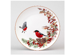 Тарелка закусочная lefard морозко 20,5 см (кор=18шт.)