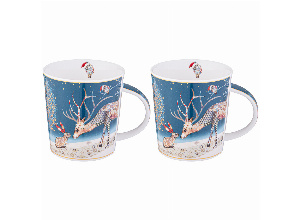 Набор кружек lefard christmas 2 шт. 350 мл печворк (кор=24шт.)