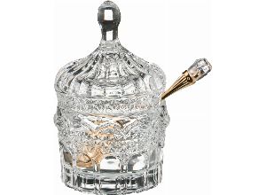 Икорница с ложкой 110 мл. 7,5*7,5*12 см. коллекция muza (кор=24шт.)
