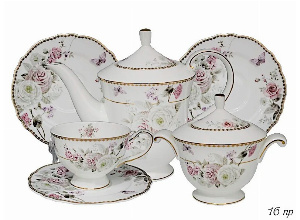 108-217 Чайный сервиз 16пр.200 мл ПИОНЫ в под.уп. (х2)Фарфор