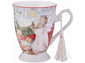 Кружка lefard christmas 320 мл пуансеттия (кор=36шт.)