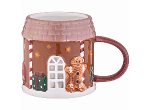 Кружка agness “пряничный домик 13,5*9,7*9,8 см 430 мл (кор=36шт.)