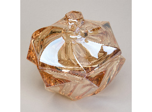 Блюдо с крышкой bohema amber диаметр=11,5 см высота=11,5 см