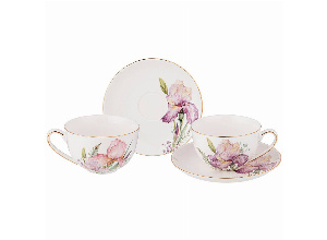 Чайный набор lefard irises на 2 пер. 4 пр. 280 мл (кор=24наб.)