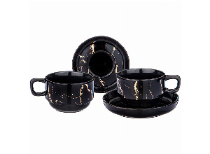 Чайный набор lefard fantasy на 2 пер. 4 пр. 200 мл черный (кор=18наб.)