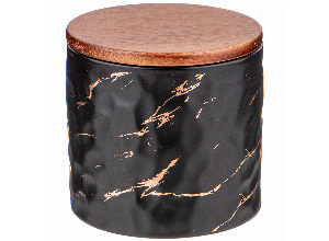 Банка для сыпучих продуктов коллекция золотой мрамор цвет:black 11,5*11 см