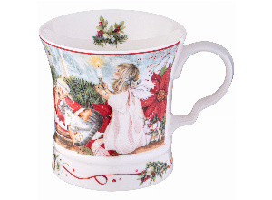 Кружка lefard christmas 320 мл пуансеттия (кор=36шт.)