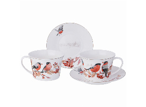 Чайный набор lefard лесная сказка на 2 пер. 4 пр. 250 мл (кор=12наб.)