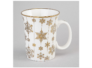 Кружка lefard 310мл золото снежинки мал уп=12шт