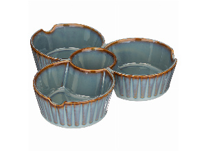 Менажница 4 секции bronco soul kitchen 22*5 см синяя (кор=16шт.)