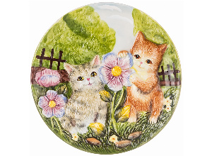 Тарелка декоративная lefard котята и цветы 20,5*3 см (кор=24шт.)