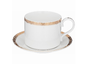 Чайная пара lefard crown 300 мл золотая (кор=36наб.)