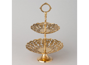 Фруктовница 2-х ярусная диаметр= 11/16см , высота=28см