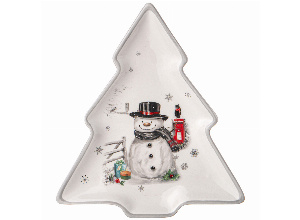 Тарелка в форме елки agness “с новым годом! 23*20,2*2,2 см (кор=24шт.)