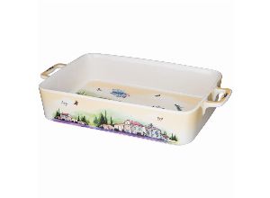 Блюдо прямоугольное с ручками lefard лаванда 32,6*19*6 см (кор=6шт.)