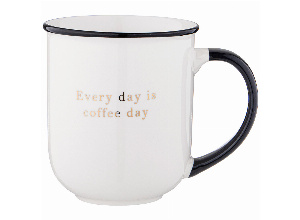 Кружка белая с золотой надписью 450 мл (кор=36шт) 13*9,3*10,7см