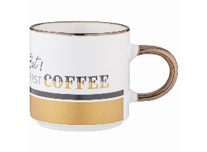 Кружка but first coffee 390 мл белая