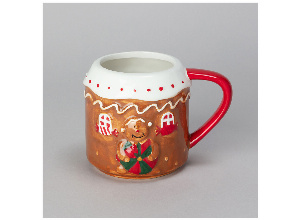 Кружка agness “пряничный домик 13,7*10*9,7 см 450 мл (кор=36шт.)