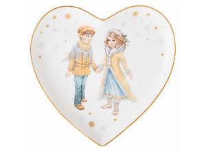 Тарелка lefard снежная королева в форме сердца 15*2 см (кор=72шт.)