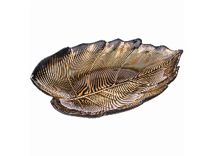 Блюдо глубокое bohemia black 37x26.5x5см