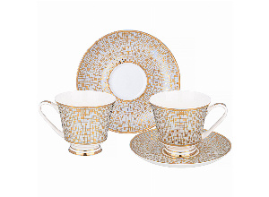 Чайный набор lefard мерцание hа 2 пер. 4 пр. 270 мл (кор=10наб.)