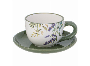 Чайная пара agness лаванда 15*7 см 220 мл (кор=36наб.)